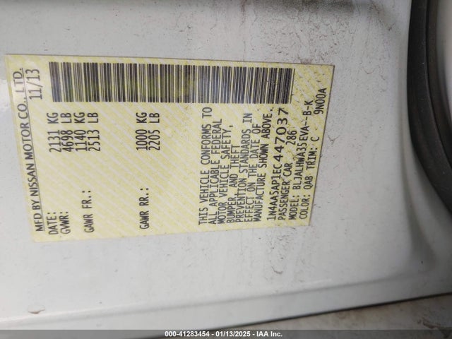 Nissan Maxima 3.5 Sv 2014 1N4AA5AP1EC447037 Image 9