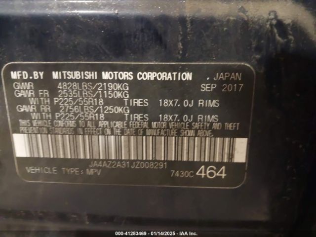 2018 MITSUBISHI OUTLANDER JA4AZ2A31JZ008291 Photo 8