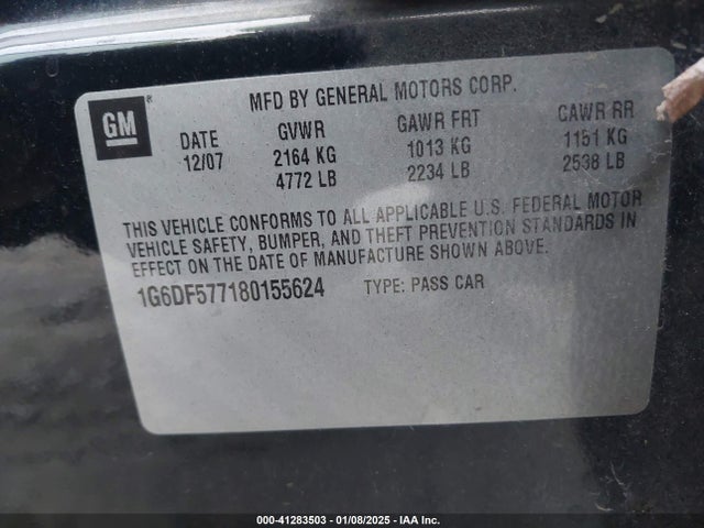 2008 CADILLAC CTS 1G6DF577180155624 Photo 8
