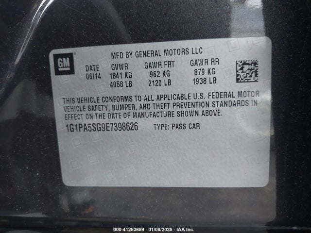 Chevrolet Cruze Ls Auto 2014 1G1PA5SG9E7398626 Image 9
