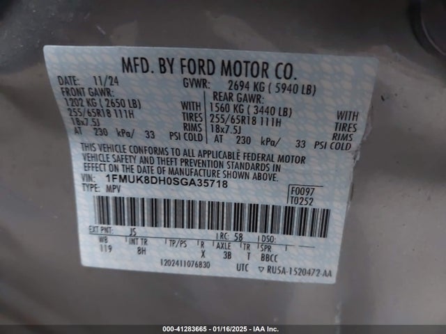 1FMUK8DH0SGA35718 Ford Explorer Active