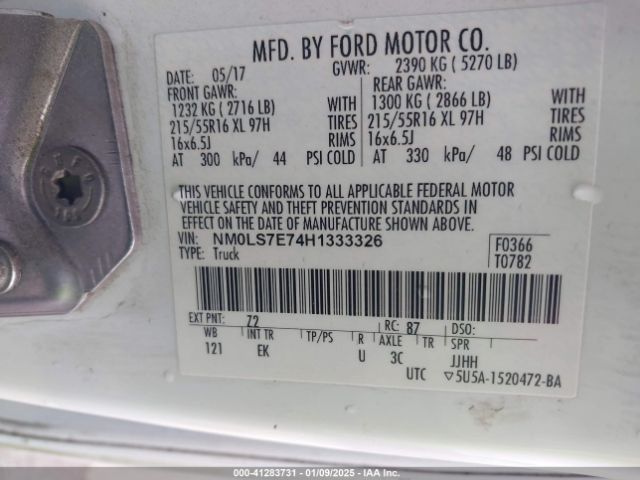 NM0LS7E74H1333326 Ford Transit Connect Xl
