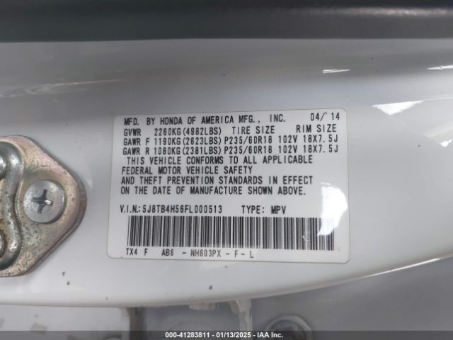 5J8TB4H56FL000513 Acura RDX