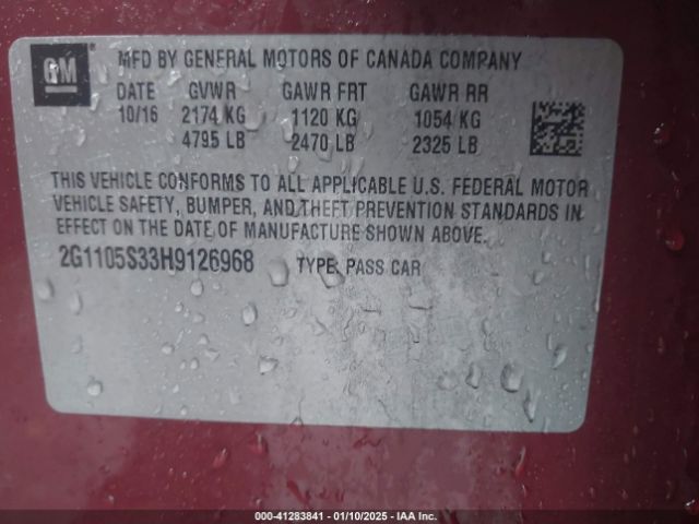 2G1105S33H9126968 Chevrolet IMPALA 1LT