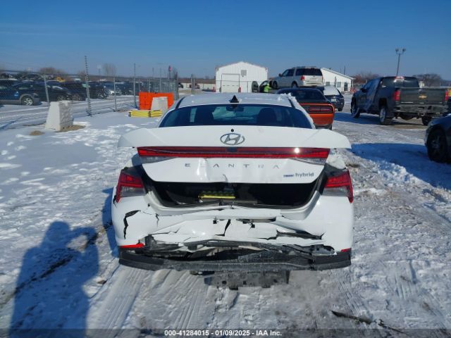 KMHLM4AJ2PU083249 Hyundai Elantra Hybrid Blue