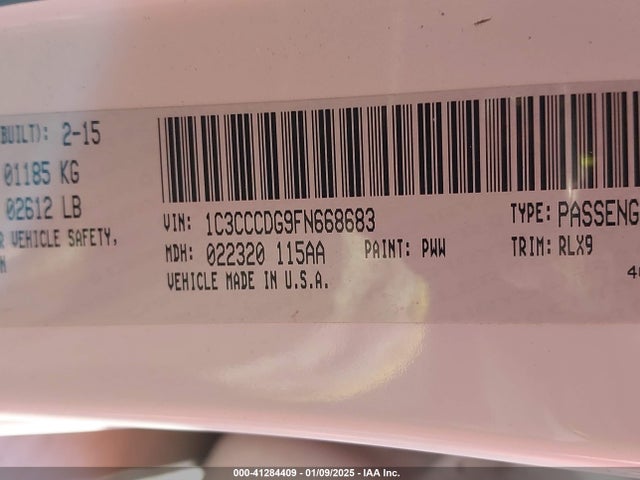 Chrysler 200 S 2015 1C3CCCDG9FN668683 Image 9