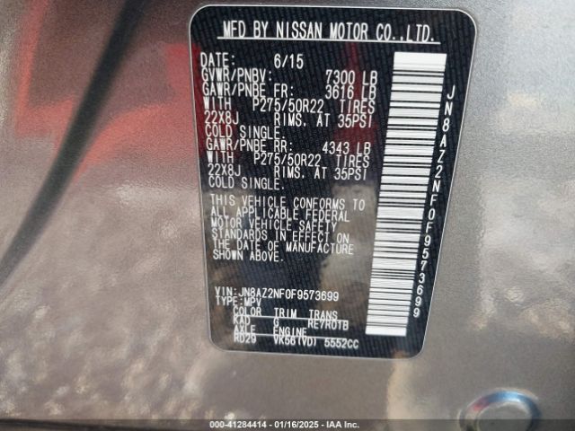 JN8AZ2NF0F9573699 Infiniti QX80