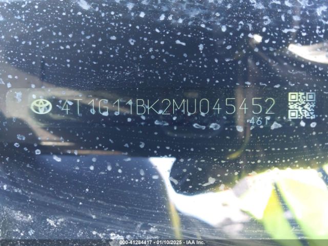4T1G11BK2MU045452 Toyota Camry Se Awd