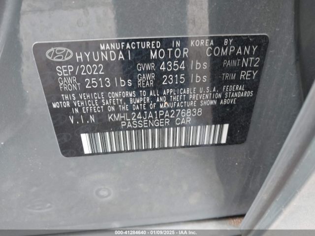 KMHL24JA1PA276838 Hyundai SONATA SE