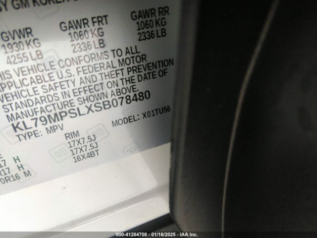 KL79MPSLXSB078480 Chevrolet Trailblazer Fwd Lt
