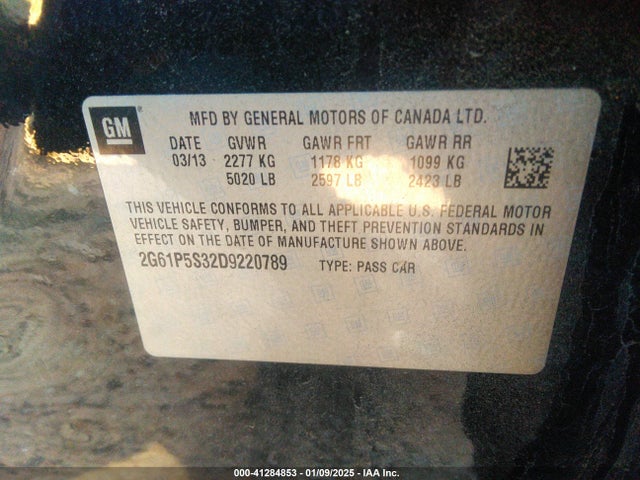 2013 CADILLAC XTS 2G61P5S32D9220789 Photo 8