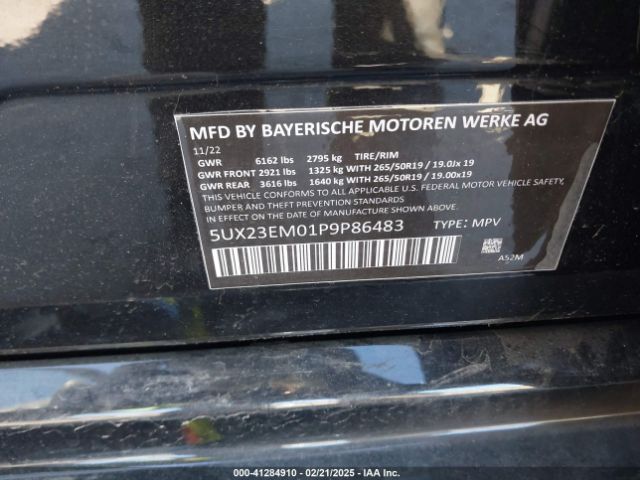 5UX23EM04P9P86560 BMW X7 Xdrive40i