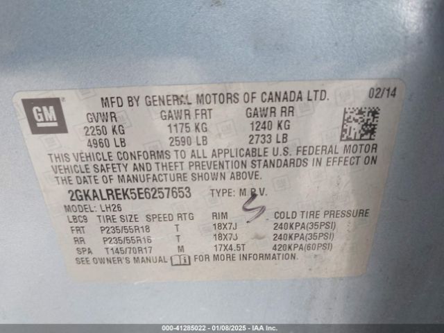2GKALREK5E6257653 GMC Terrain Sle-2