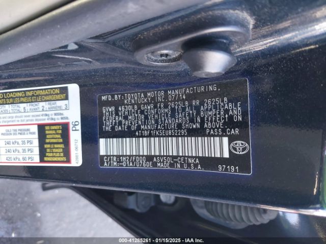 4T1BF1FK5EU852295 Toyota CAMRY LE