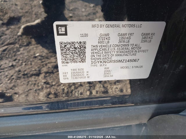 2021 CADILLAC XT5 1GYKNGRS5MZ145067 Photo 8