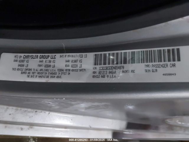 2013 CHRYSLER 200 1C3CCBCG3DN654870 Photo 8