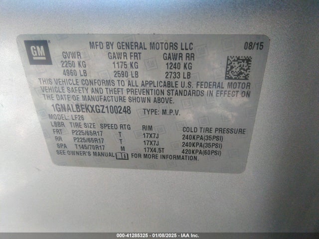 Chevrolet EQUINOX LS 2016 1GNALBEKXGZ100248 Image 9