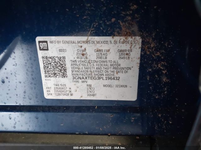 3GNAXTEG3PL196432 Chevrolet Equinox Awd 2fl