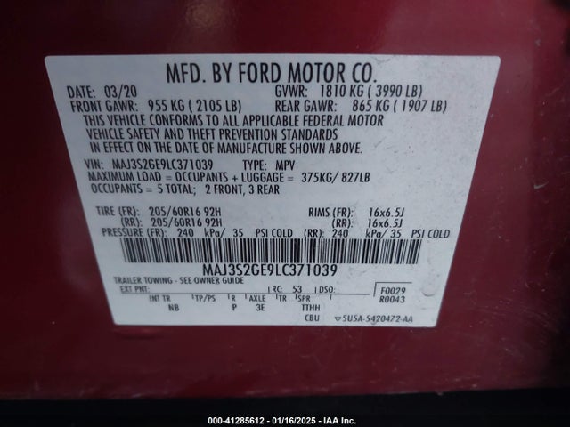 Ford Ecosport Se 2020 MAJ3S2GE9LC371039 Image 9