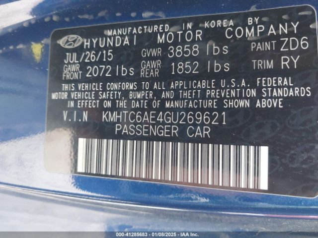 KMHTC6AE4GU269621 Hyundai Veloster Turbo