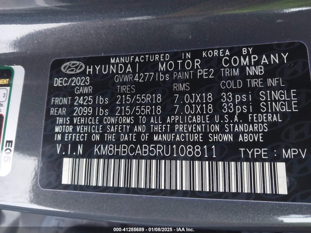 Hyundai Kona Sel 2024 KM8HBCAB5RU108811 Image 9