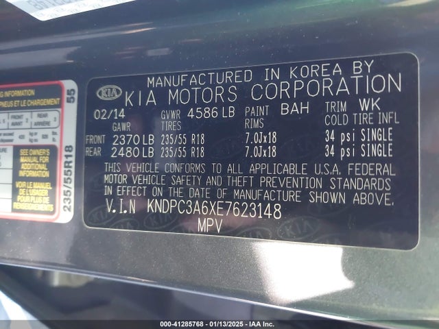 KIA Sportage Sx 2014 KNDPC3A6XE7623148 Image 9