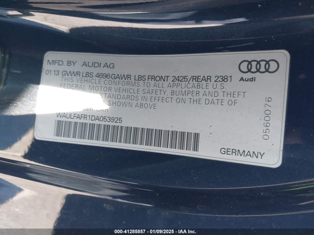 2013 AUDI A5 WAULFAFR1DA053925 Photo 8