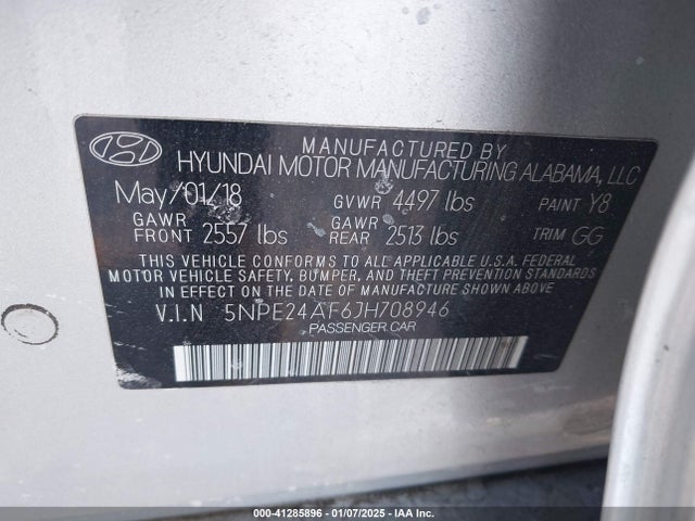Hyundai SONATA SE 2018 5NPE24AF6JH708946 Image 9