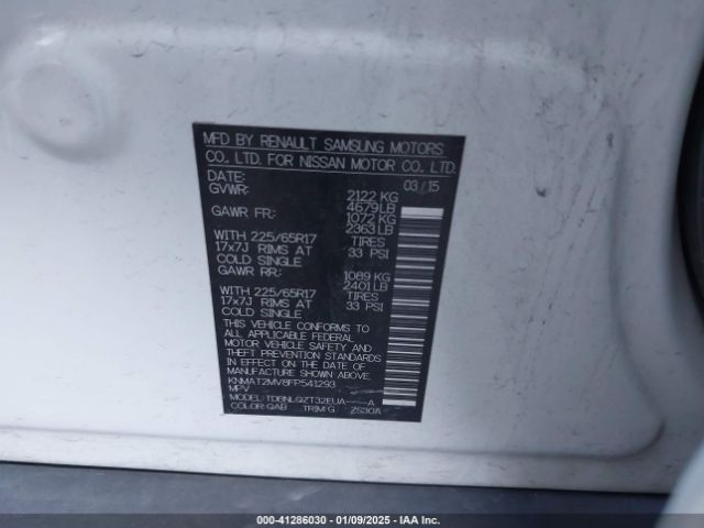 KNMAT2MV8FP541293 Nissan ROGUE SV