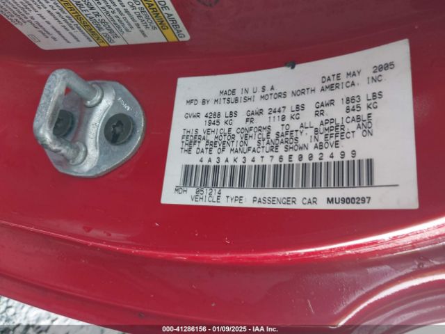 2006 MITSUBISHI ECLIPSE 4A3AK34T76E002499 Photo 8