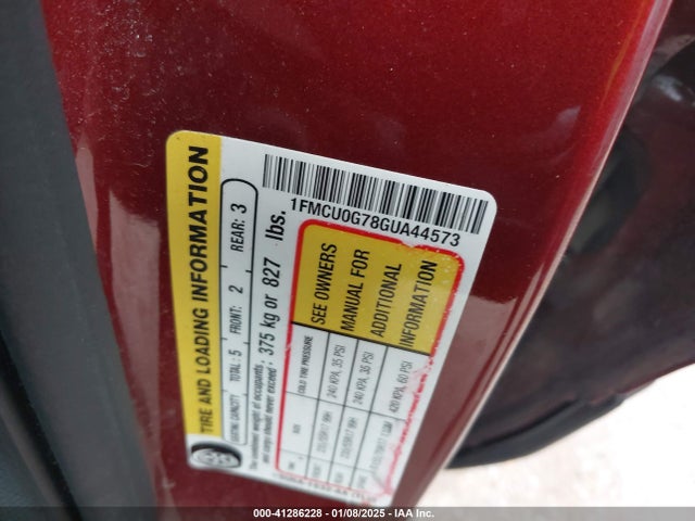 Ford ESCAPE SE 2016 1FMCU0G78GUA44573 Image 9