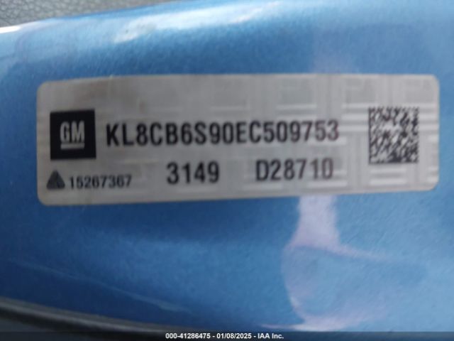 KL8CB6S90EC509753 Chevrolet Spark Ls Auto