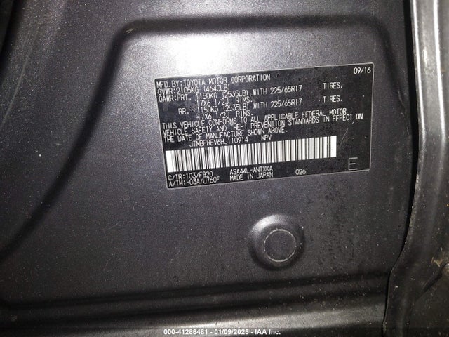 Toyota RAV4 LE 2017 JTMBFREV6HJ110914 Image 9