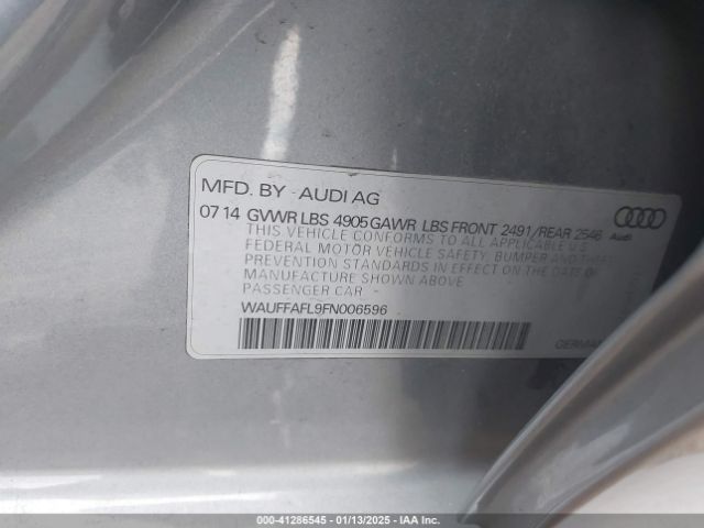 WAUFFAFL9FN006596 Audi A4 2.0t Premium