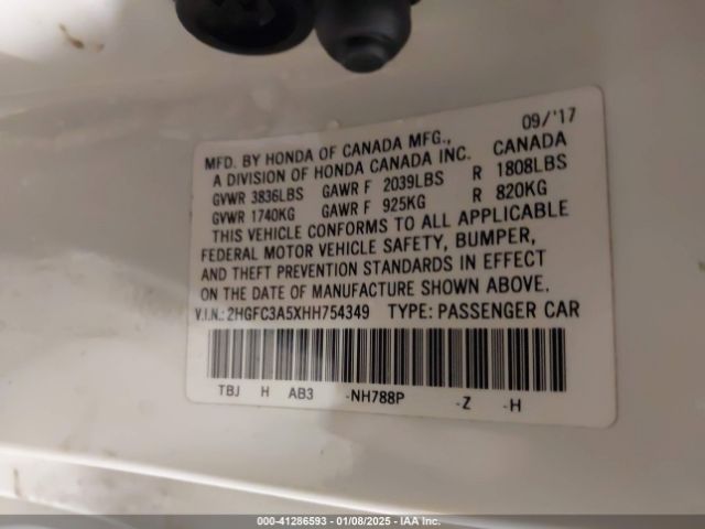 2HGFC3A5XHH754349 Honda CIVIC SI