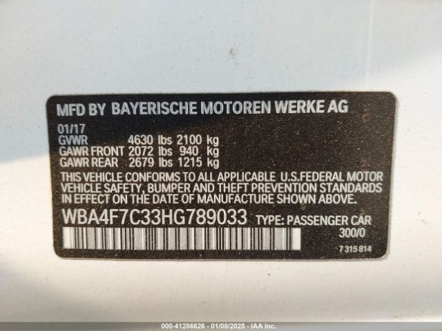 WBA4F7C33HG789033 BMW 430i Gran Coupe