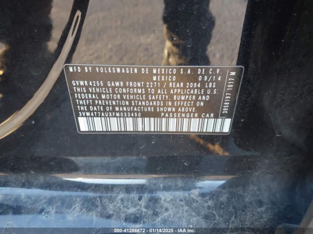 3VW4T7AUXFM033450 Volkswagen Golf Gti 2.0t S 4-door