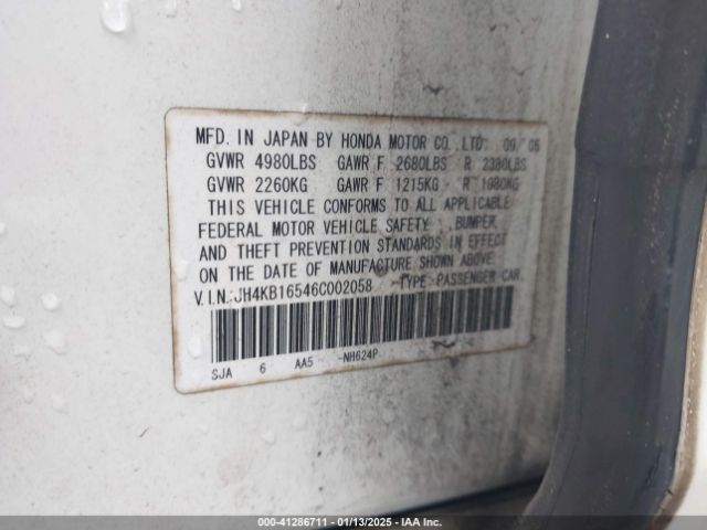 2006 ACURA RL JH4KB16546C002058 Photo 8