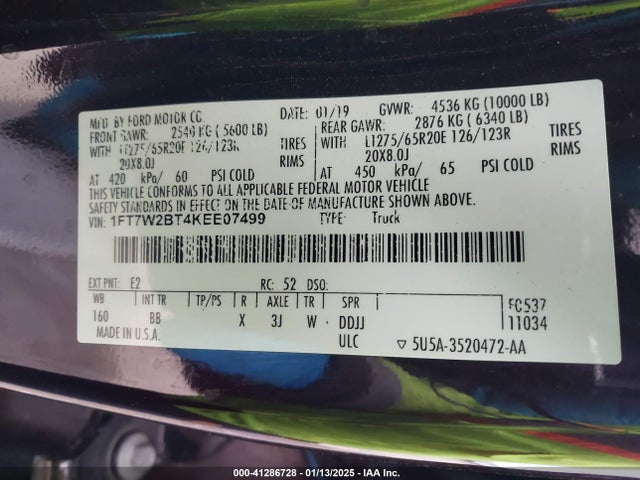 Ford F-250 Platinum 2019 1FT7W2BT4KEE07499 Image 9
