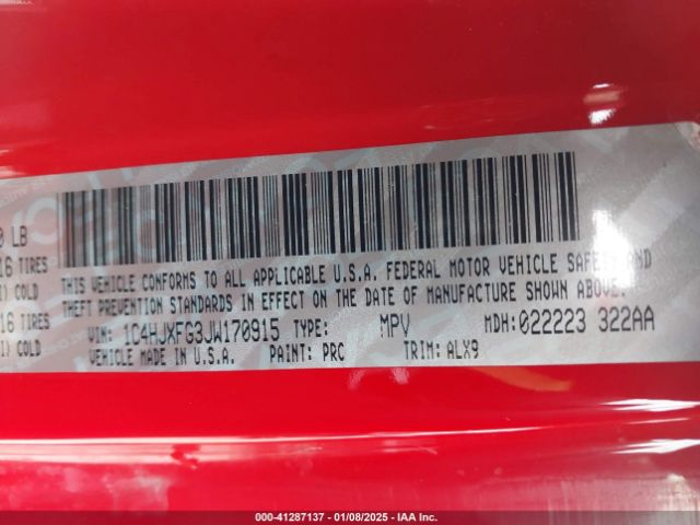 1C4HJXFG3JW170915 Jeep Wrangler Unlimited Rubicon 4x4