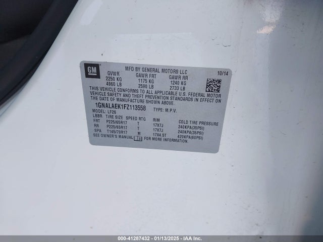 1GNALAEK1FZ113558 Chevrolet EQUINOX LS