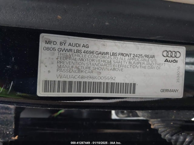 2006 AUDI A4 WAUAC48H96K005592 Photo 8