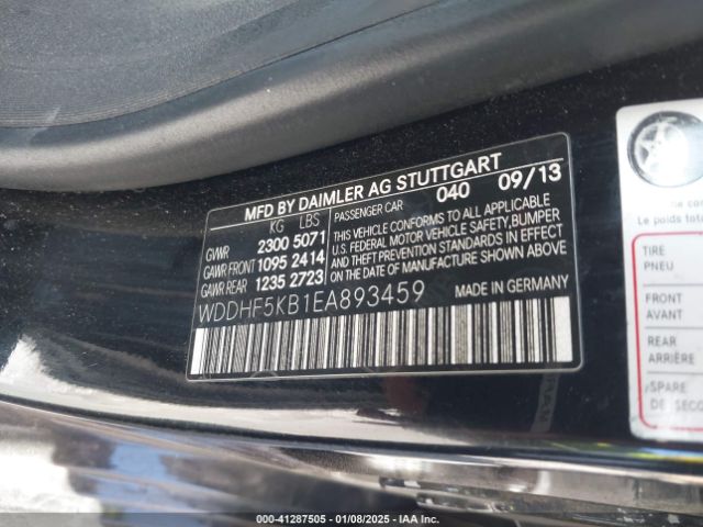 WDDHF5KB1EA893459 Mercedes-Benz E 350