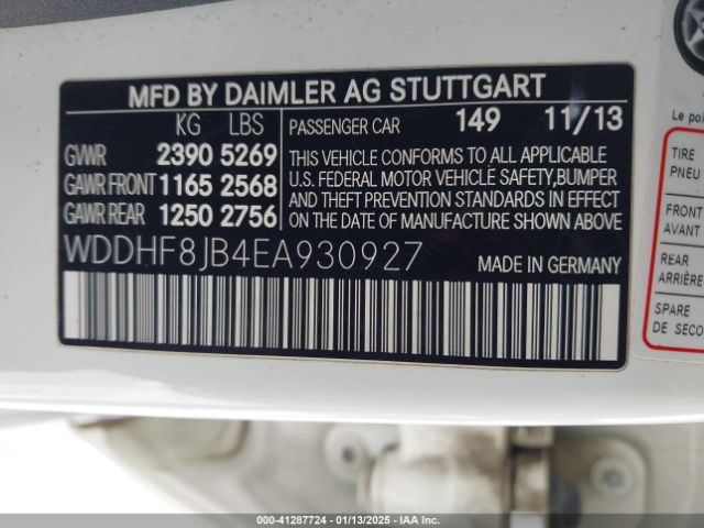 WDDHF8JB4EA930927 Mercedes-Benz E 350 4matic