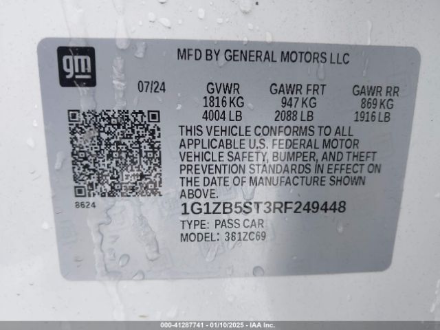 2024 CHEVROLET MALIBU 1G1ZB5ST3RF249448 Photo 8