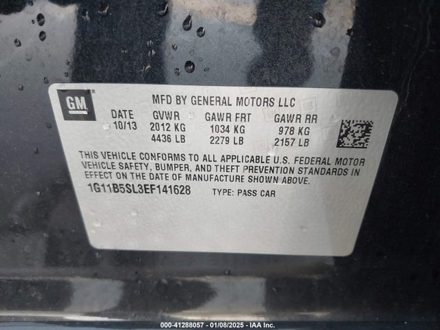 Chevrolet Malibu 1ls 2014 1G11B5SL3EF141628 Image 9
