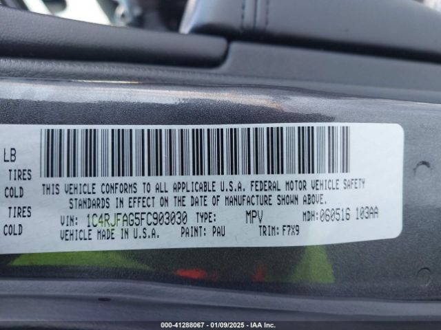 1C4RJFAG5FC903030 Jeep Grand Cherokee Laredo
