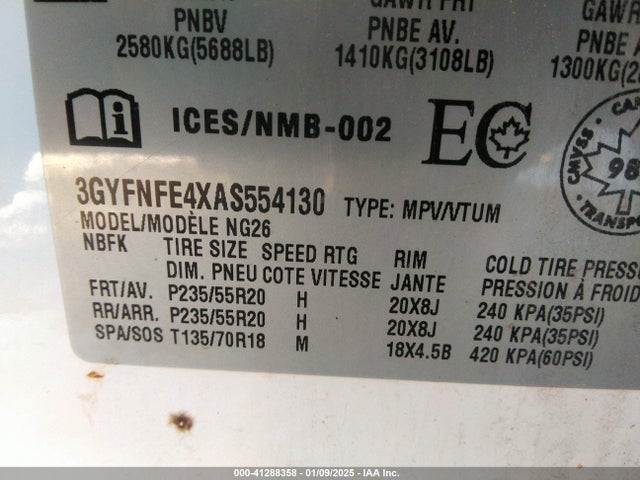 2010 CADILLAC SRX 3GYFNFE4XAS554130 Photo 8