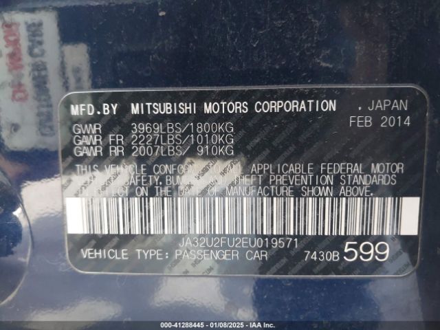 2014 MITSUBISHI LANCER JA32U2FU2EU019571 Photo 8