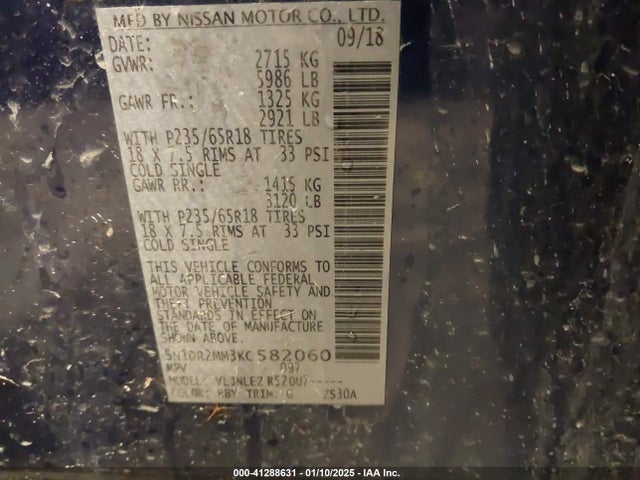 Nissan Pathfinder Sv 2019 5N1DR2MM3KC582060 Image 9